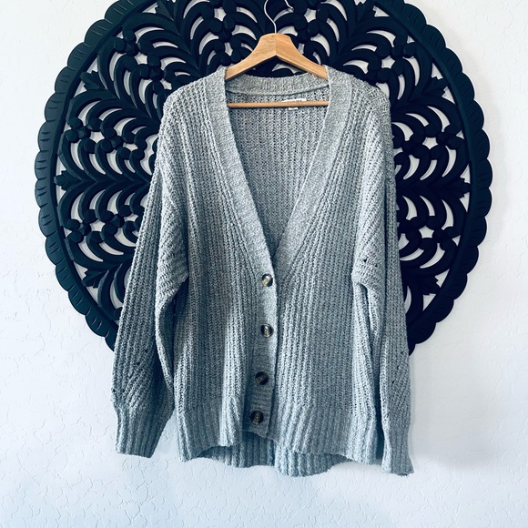 American Eagle Cable Knit Cardigan Sweater - Picture 2 of 8